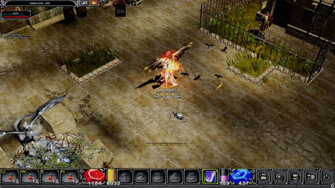 A hero unleashing a glowing skill in Nexoria Online